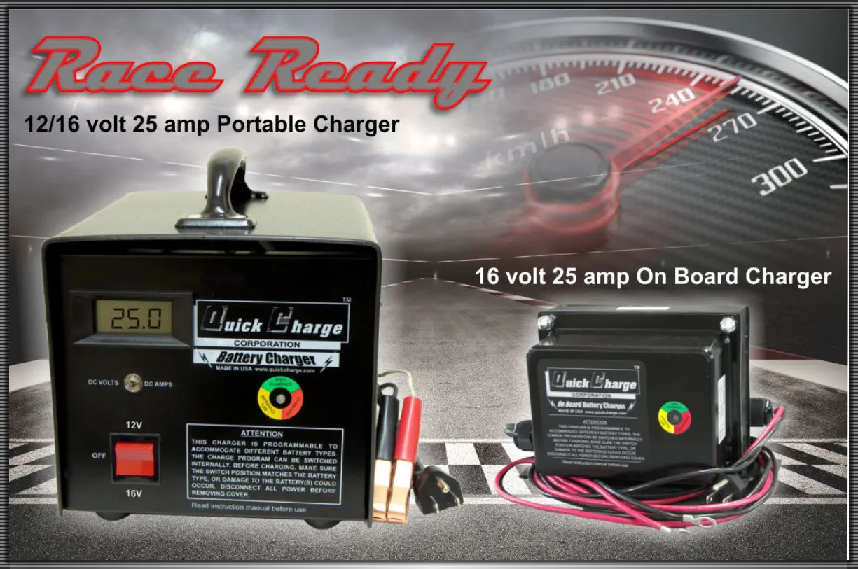 16 volt battery chargers. Racing battery chargers